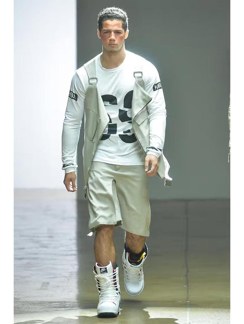 Rare Hood By Air Glossy 69 White and Black Longsleeve